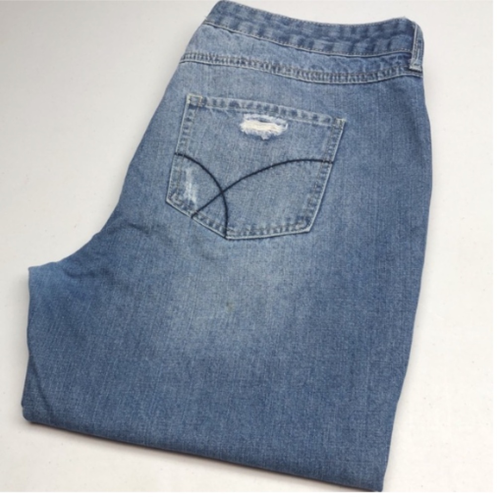 ONLY DENIM DISTRESS ANKLE CROP JEANS 32x26 😎